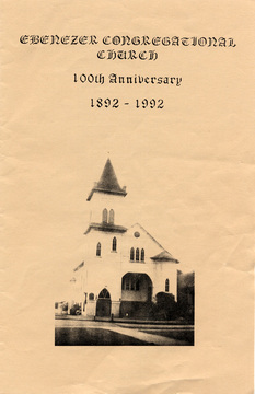 Cover of the Ebenezer 100th Anniversary booklet