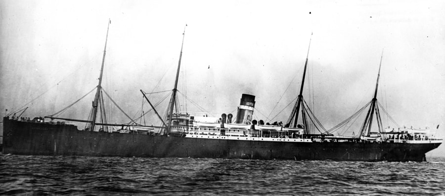 The steamship Kensington of the Dominion Line.