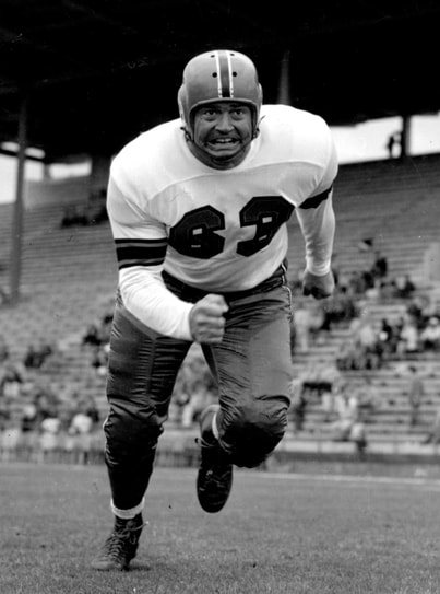 Arnie Weinmeister, No. 63, for the B.C. Lions. 