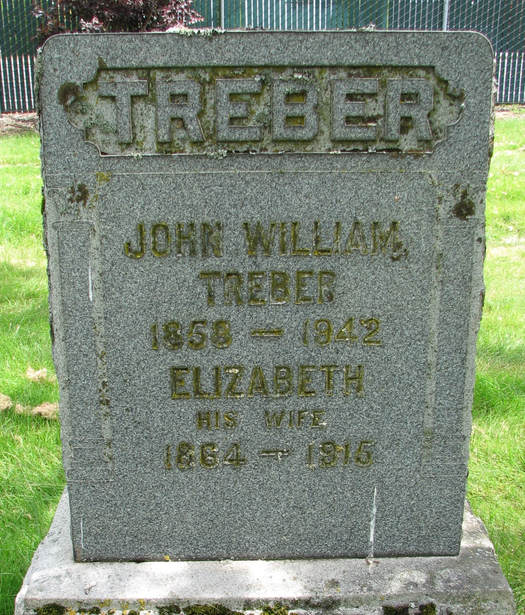 John William and Elizabeth Treber headstone