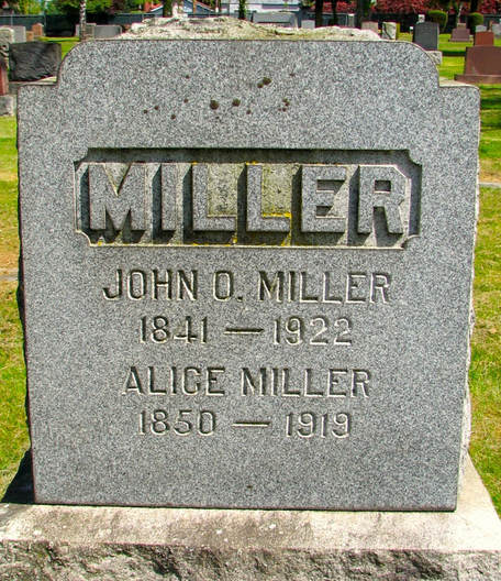 John O. and Alice Miller headstone 