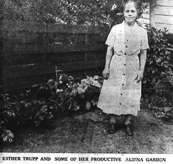 Esther Trupp in her Albina Garden