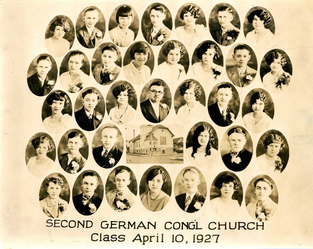 The Second German Congregational Church Confirmation Class of April 10, 1927.