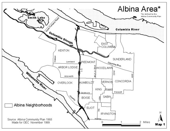 Albina Area Map 1999