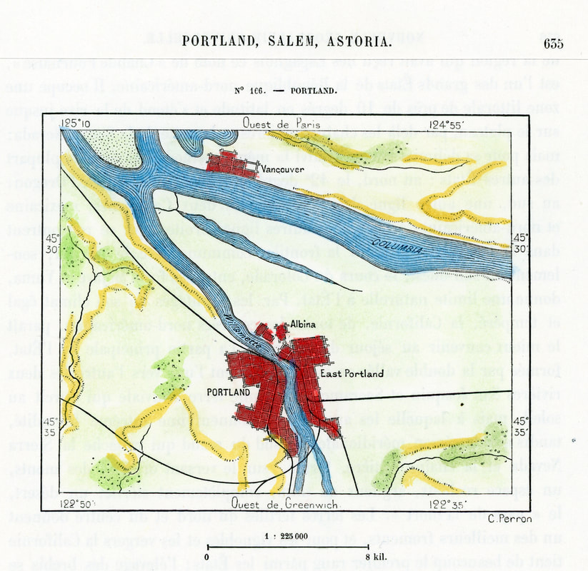 1892 Map of Portland, East Portland and Albina