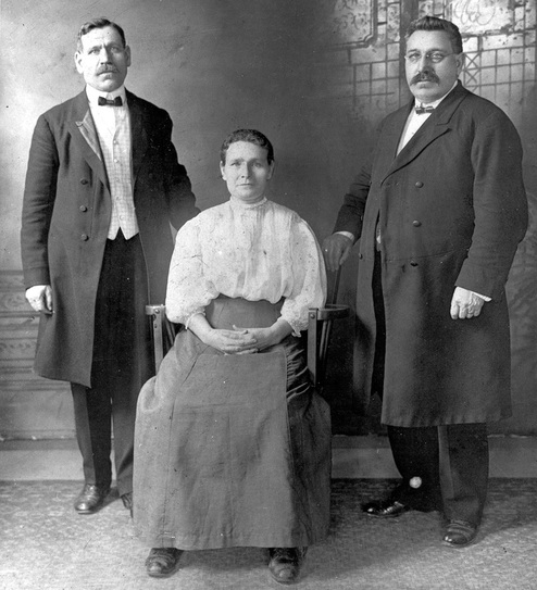 Brothers and Sister. Rev. Elias Hergert, Anna Margaretha Nagel (née Hergert), and Rev. Jacob E. Hergert. 