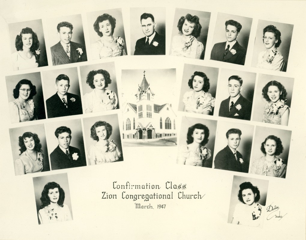 The Zion Congregational Church Confirmation Class of 1947.