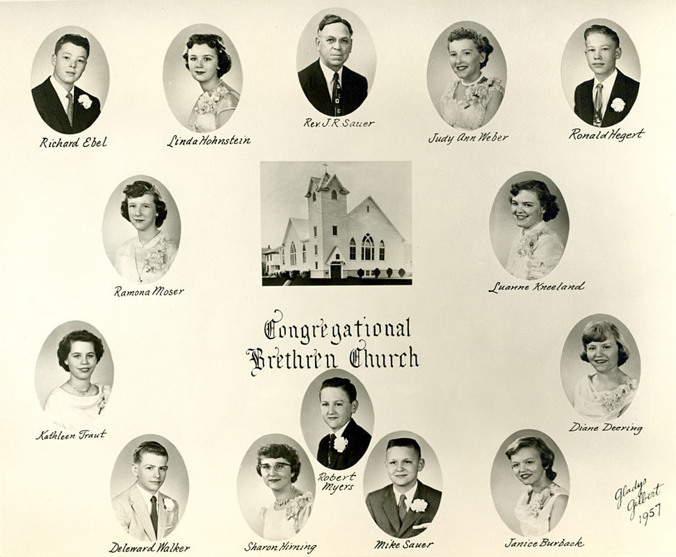 German Evangelical Congregation Brethren Church Confirmation Class of 1957