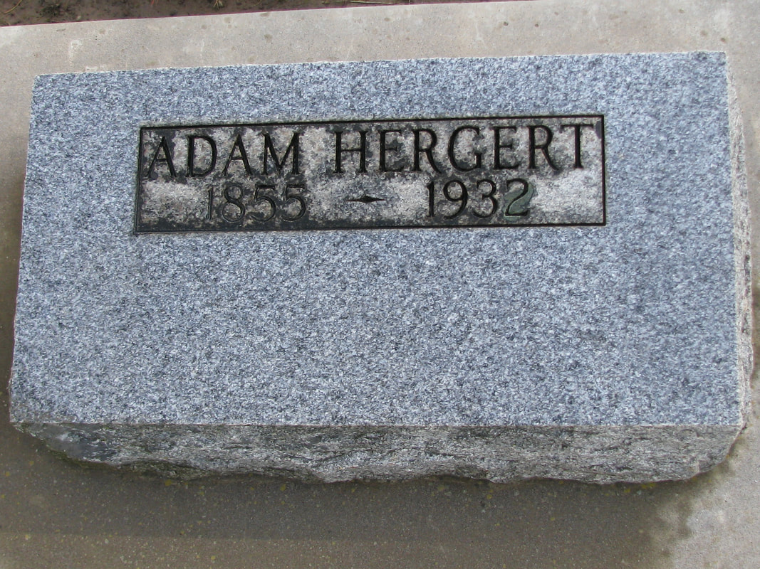 Adam Hergert headstone.
