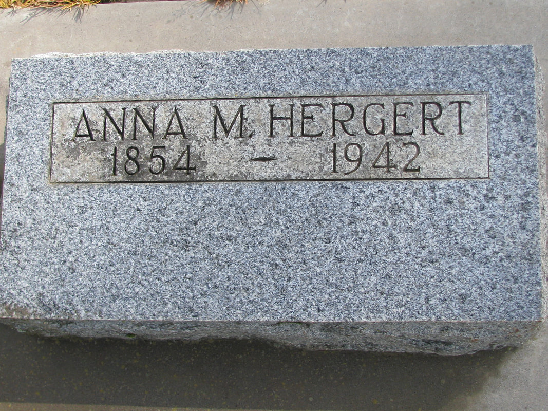 Anna Maria Hergert headstone. 