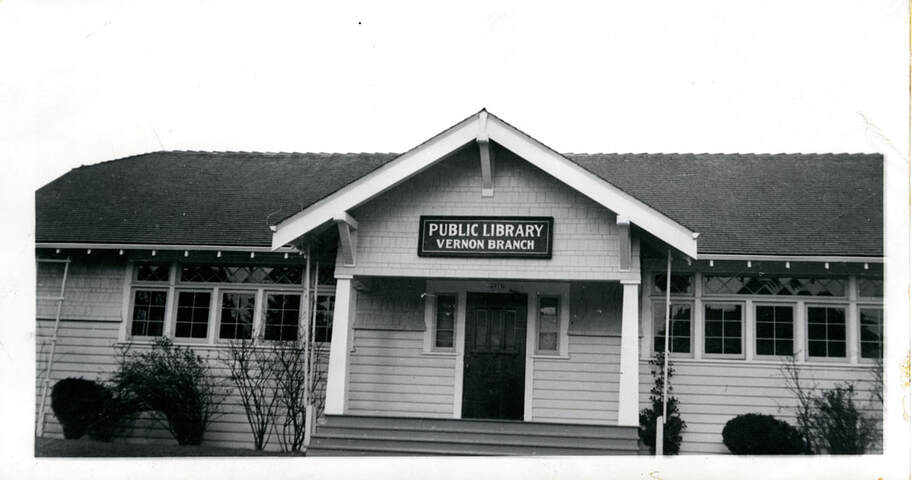 The Vernon library exterior. Source: Multnomah County Library website, accessed 12 Aug 2022. https://gallery.multcolib.org/image/vernon-library-exterior-0