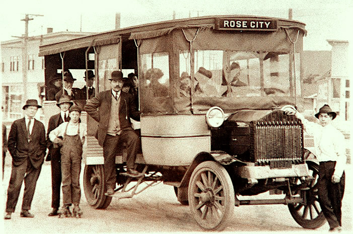 Jitney bus owned and operated by George Wagner.