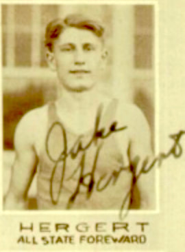 Photograph of Jake Hergert from the Jefferson High School yearbook.