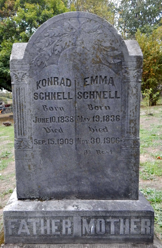 Konrad and Emma Schnell Headstone