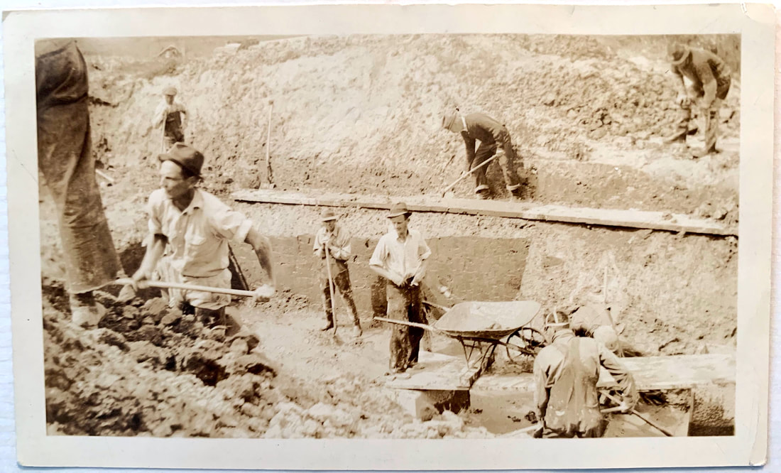 William Lind's workmen excavating the St. John's cut with hand tools. Photograph courtesy of Kathleen Keller. 